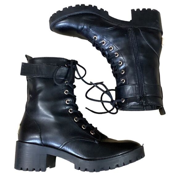 Juicy Couture Women’s Oodles Black Combat Boots - Picture 3 of 10